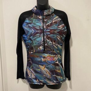 Bliss Splash Large Fish Top with Zip Front & Mesh Sleeve Large